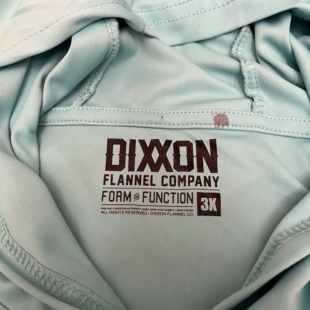 Dixxon Flannel Co Men's 3X Turquoise Form Function Performance Sun Hoodie - Picture 6 of 10